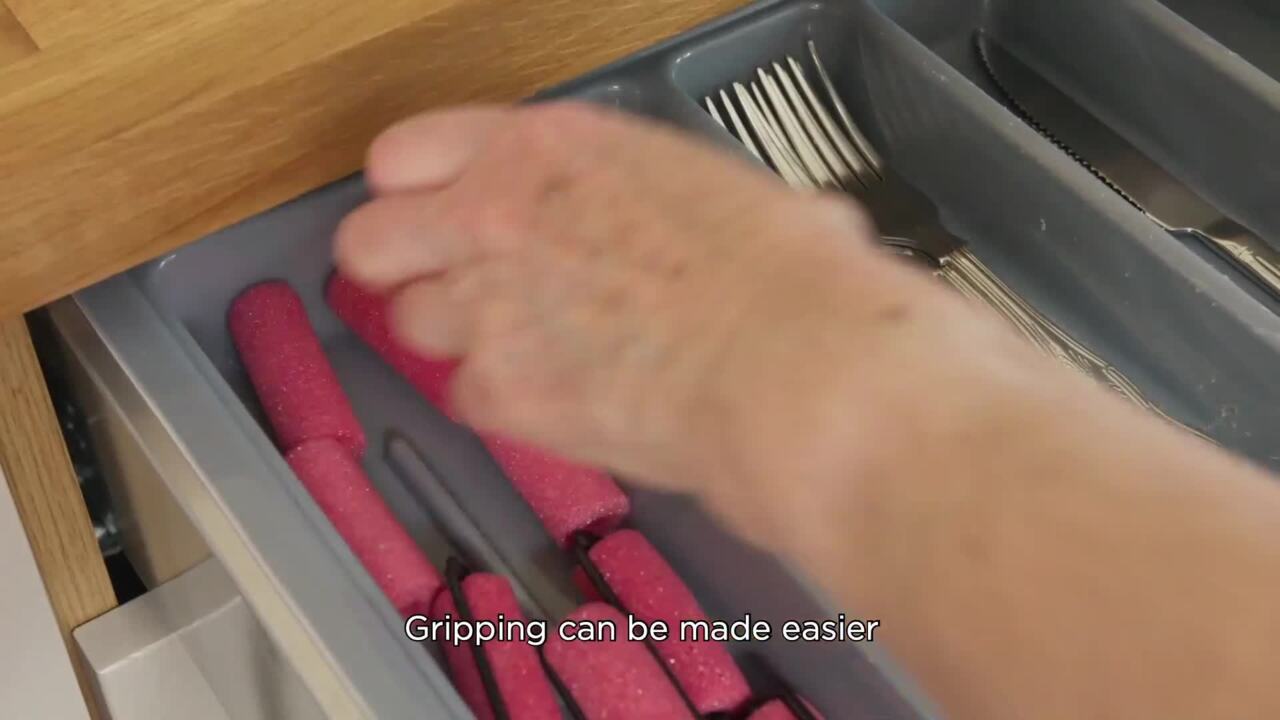 trouble gripping cutlery 